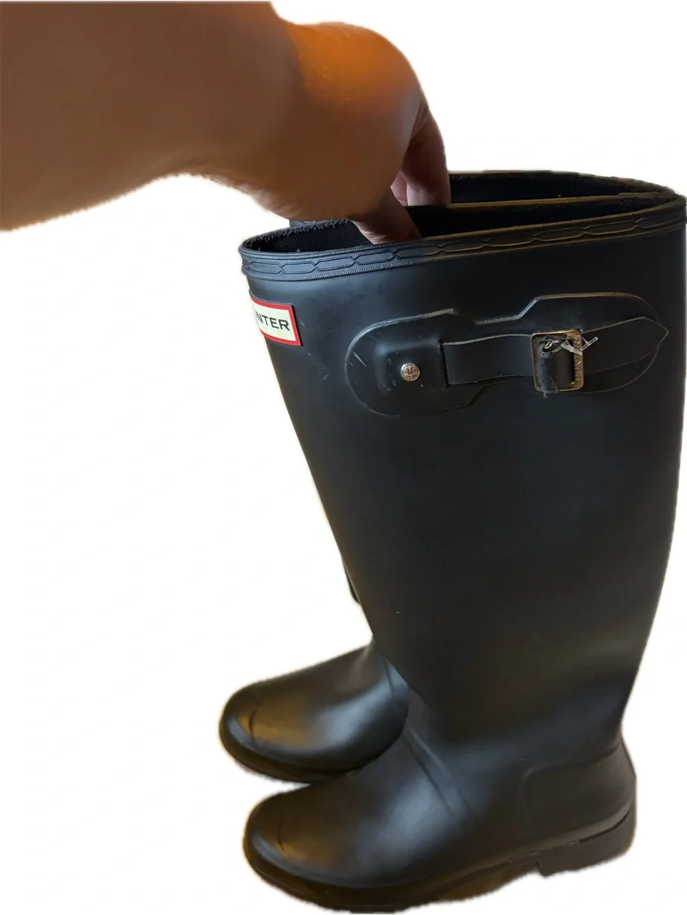 Hunter Women's Tall Black Rain Boots